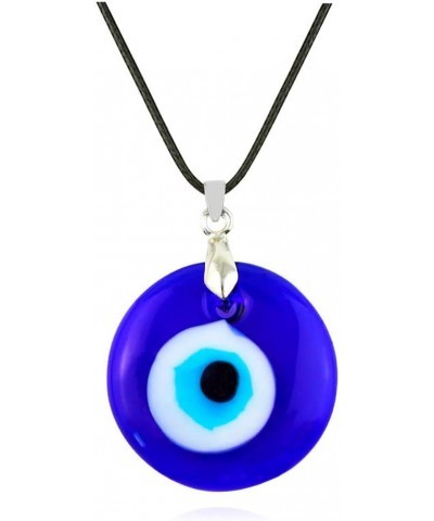 Evil Eye Necklace Bracelets,Blue Turkish Glass Leather Rope Evil Eye Necklace Earring for Women Men Lucky Protection Necklace...