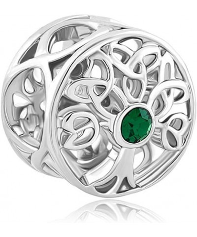 Lucky Family Tree of Life Jan-Dec Simulated Birthstone Celtic Knot Charm Beads For Bracelets MAY $8.25 Bracelets