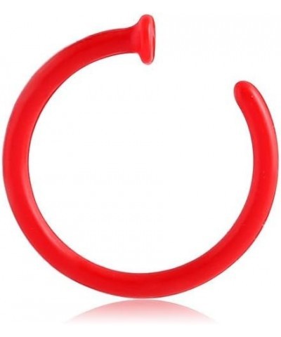 Bioflex Open Nose Ring Hoop Choose Your Color, Choose Your Size 20G 5/16" - Red $9.11 Body Jewelry