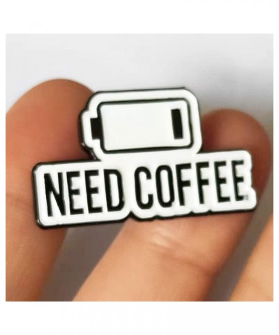 Science is Magic But Real Enamel Pin Thinking Need Coffee Custom Brooches Fun Energy Quote Badge for Bag Lapel Pin Buckle Jew...