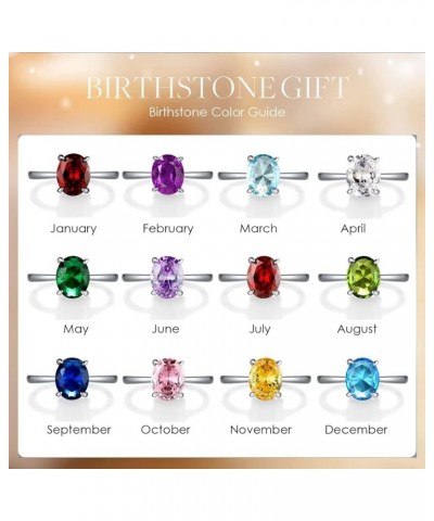 Oval Birthstone Ring for Women Engagement Rings Wedding Promise Rings for Her Wedding Bands for Women 11. November $8.84 Rings