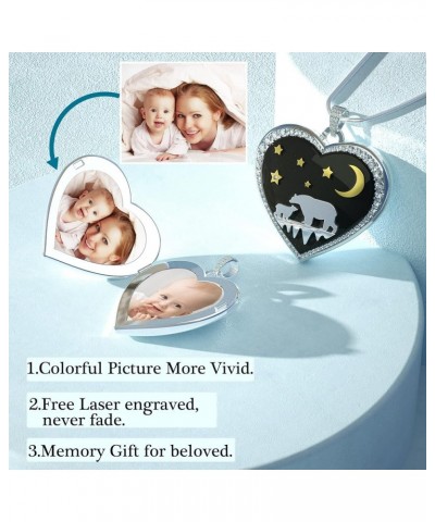 Personalized Locket Necklace that Holds Pictures, Lockets Necklaces Customize Photo Picture Pendant Jewelry Mothers's Day Gif...