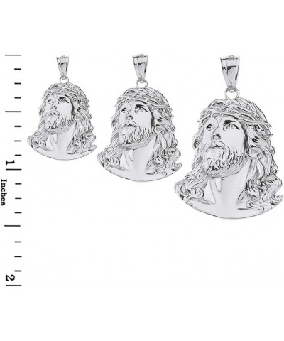 Fashion 925 Sterling Silver Face of Christ, Jesus Pendant Necklace, 1.46 Sterling Silver 20.0 Inches $20.25 Necklaces