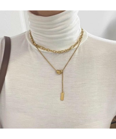 Light luxury design, double layered chain sweater chain, women's long necklace, women's pendant decoration, 18K gold necklace...