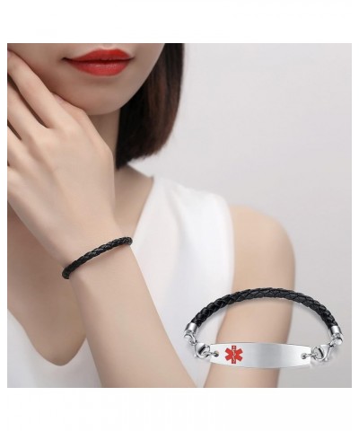 Interchangeable medical alert bracelets for men women free engraving medical bracelets BLACK / 7.5" coumadin $17.97 Bracelets