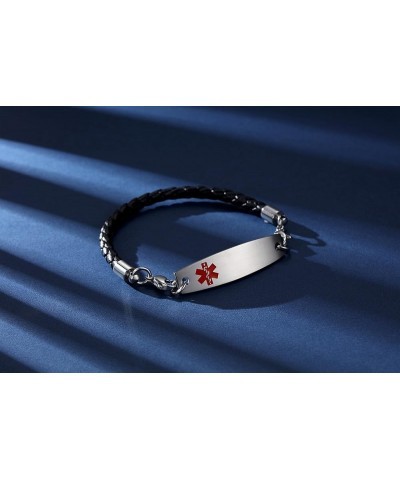 Interchangeable medical alert bracelets for men women free engraving medical bracelets BLACK / 7.5" coumadin $17.97 Bracelets