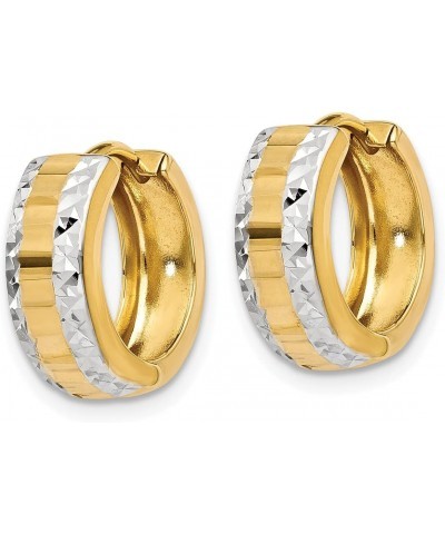 14k Two-tone Gold Hinged Hoop Earrings LAL91016 $75.48 Earrings