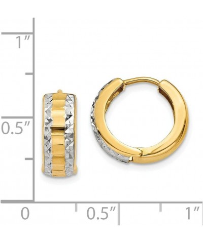 14k Two-tone Gold Hinged Hoop Earrings LAL91016 $75.48 Earrings