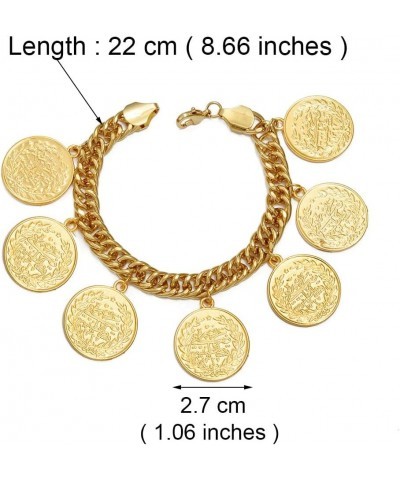 Turkish Coin Bracelet for Women Men Turkey's Ancient Coins Banglet Turk Jewelry Gold and Silver Color $12.53 Bracelets