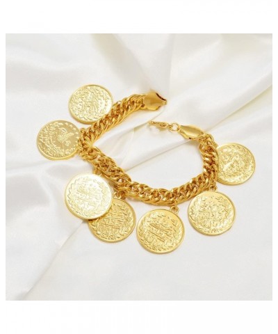 Turkish Coin Bracelet for Women Men Turkey's Ancient Coins Banglet Turk Jewelry Gold and Silver Color $12.53 Bracelets