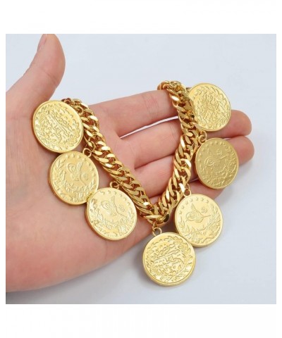 Turkish Coin Bracelet for Women Men Turkey's Ancient Coins Banglet Turk Jewelry Gold and Silver Color $12.53 Bracelets