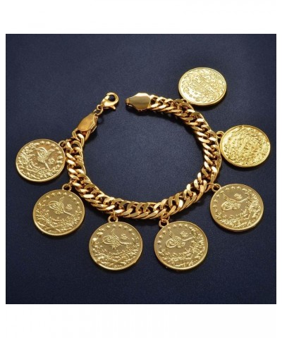 Turkish Coin Bracelet for Women Men Turkey's Ancient Coins Banglet Turk Jewelry Gold and Silver Color $12.53 Bracelets