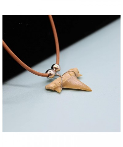 Natural Shark Tooth Necklace for Boys, Genuine Fossil Shark Teeth Jewelry for Men, Cool Beach Necklaces for Teen Girls, Beach...