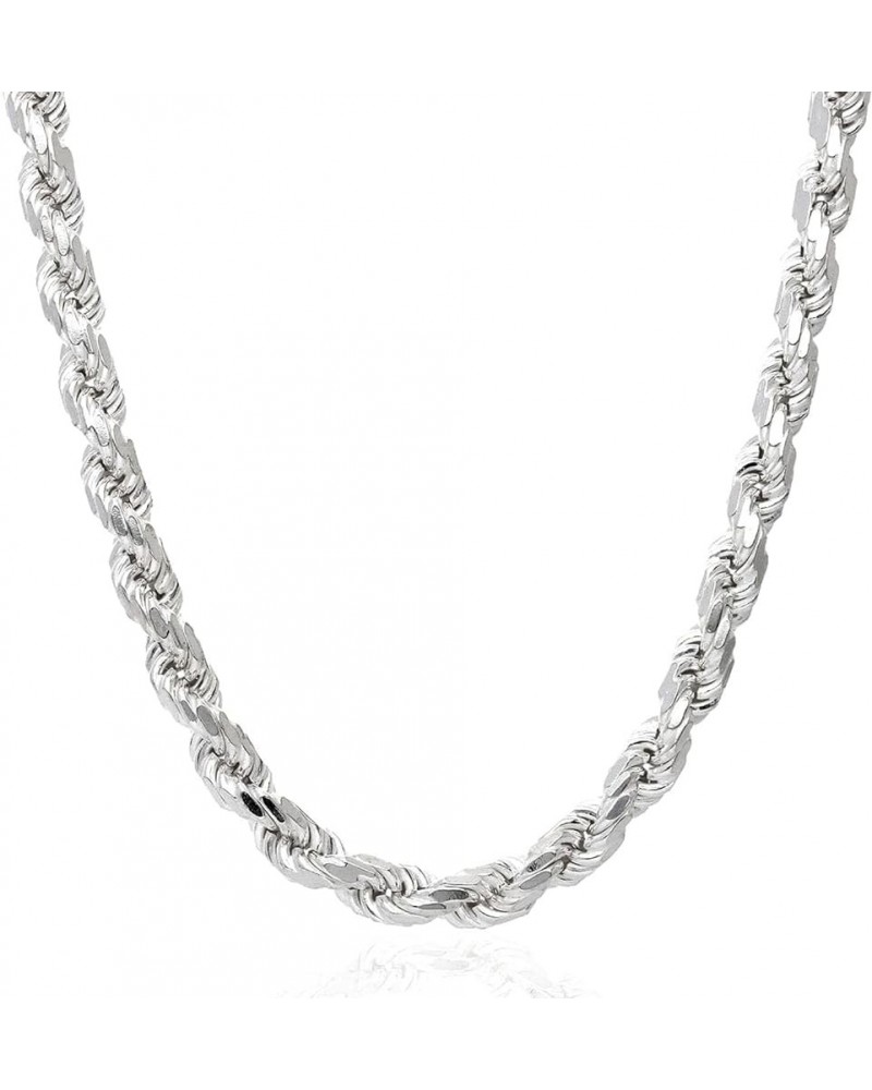 Solid 925 Sterling Silver 1.5mm-8mm Italian Rope Chain Necklace 16"-30 22" mm 1.5mm inches $33.92 Necklaces