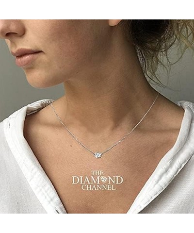 Certified NATURAL Diamond 14 Karat Solid Gold Bezel Set Diamond Necklace, Diamond Necklace for Women, 14 Karat Solid Gold Dia...