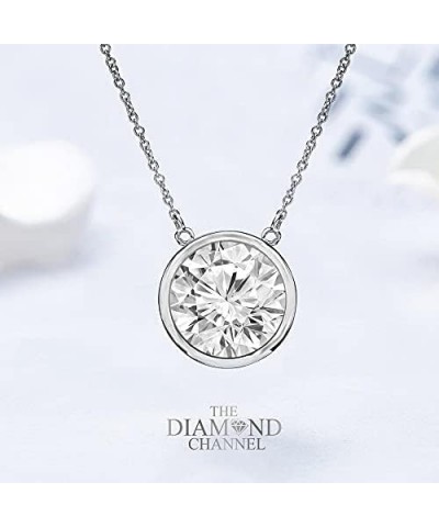 Certified NATURAL Diamond 14 Karat Solid Gold Bezel Set Diamond Necklace, Diamond Necklace for Women, 14 Karat Solid Gold Dia...