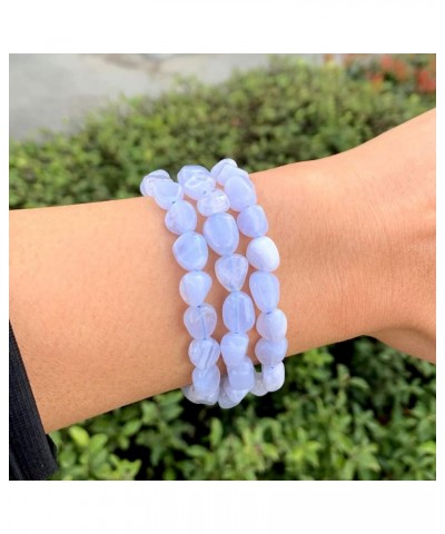 1pc Natural Stretch Gemstone Bracelet 7mm-10mm Free Form Bead 7 Inch 7.5 Inch Healing Crystal Engergy Quartz Chakras Jewelry ...