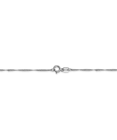 14k White Gold Singapore Chain Necklace Bracelet or Anklet 16.0 Inches 1 mm $63.90 Necklaces