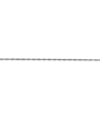 14k White Gold Singapore Chain Necklace Bracelet or Anklet 16.0 Inches 1 mm $63.90 Necklaces