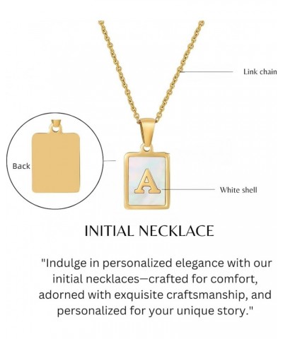 Initial Necklace for Women Trendy 18K gold plated Necklace for Women girls stylish personalized necklace R $10.25 Necklaces