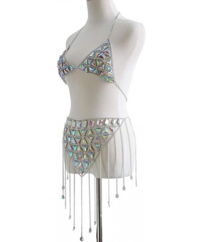 Beach Sexy Halloween Colorful Suit Body Chain Silvery color $19.37 Body Jewelry