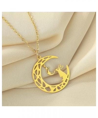 Lotus Flower Moon Necklace, Flower Lovers, Minimalist Jewelry 33 $5.69 Necklaces