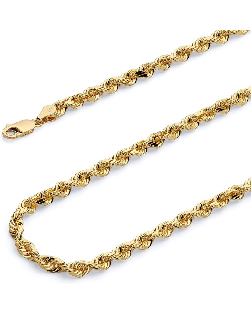 14K Solid Gold Rope Chains (Select Options) 26 Inches Yellow Gold $93.39 Necklaces