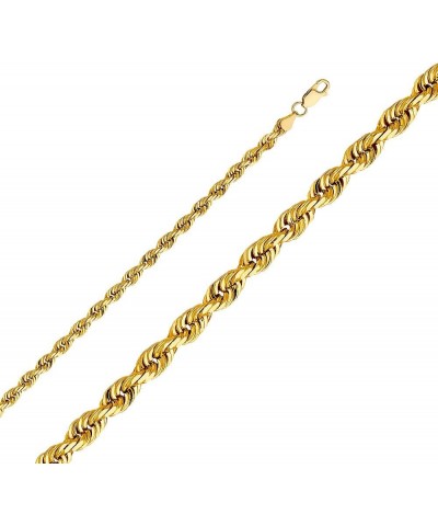 14K Solid Gold Rope Chains (Select Options) 26 Inches Yellow Gold $93.39 Necklaces