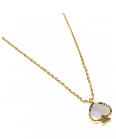 Signature Spade Mother of Pearl Gold Plated Mini Charm Pendant Necklace Cream $30.00 Necklaces