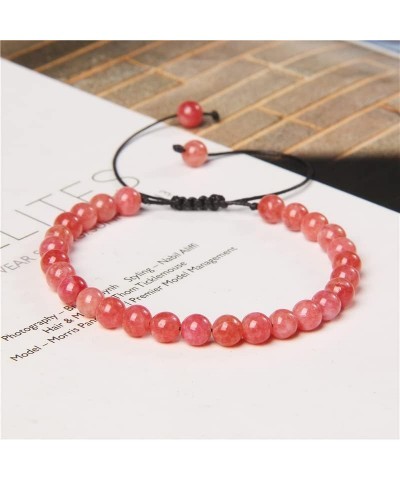 Fashion Natural Round Stone Jades Bracelets For Women Men Jewelry Agates Angelite Beaded Bangle Bracelet Adjustable Healing G...