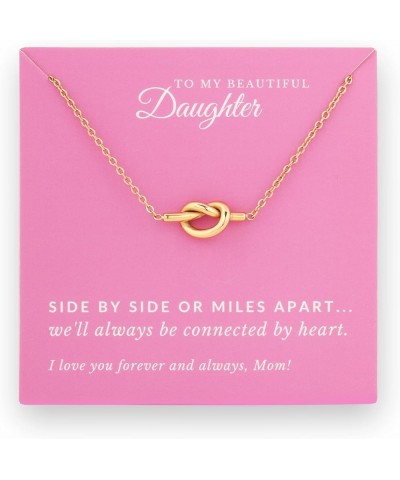 To My Daughter Necklace Gifts from Mom, Daughter and Mother Necklace Jewelry Love Knot Card D3.PK $7.40 Necklaces