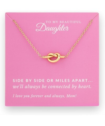 To My Daughter Necklace Gifts from Mom, Daughter and Mother Necklace Jewelry Love Knot Card D3.PK $7.40 Necklaces