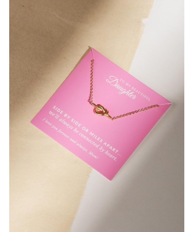 To My Daughter Necklace Gifts from Mom, Daughter and Mother Necklace Jewelry Love Knot Card D3.PK $7.40 Necklaces