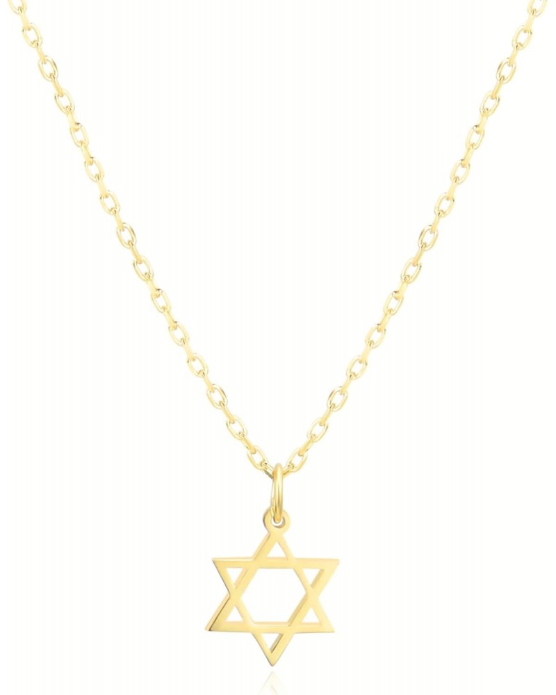 Genuine .925 Sterling Silver Star Of David Necklace for Women Hexagram Pendant for Women | Magen David | Jewish Star $24.46 N...