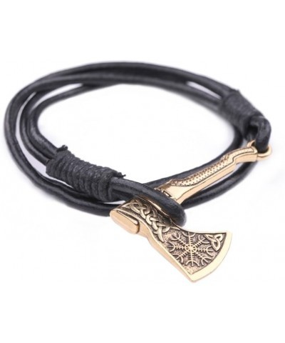 Viking Perun's Axe Helm of Awe Talisman Wrap Anchor Leather Rope Bradied Bracelets style 2 $11.54 Bracelets