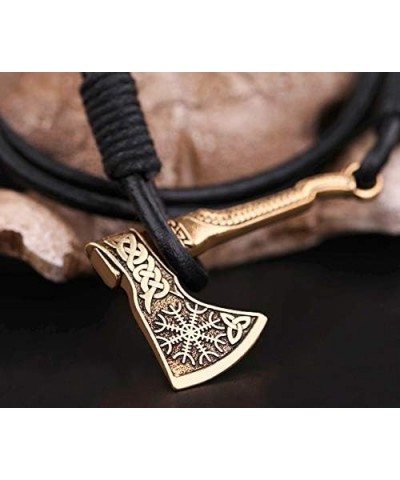 Viking Perun's Axe Helm of Awe Talisman Wrap Anchor Leather Rope Bradied Bracelets style 2 $11.54 Bracelets