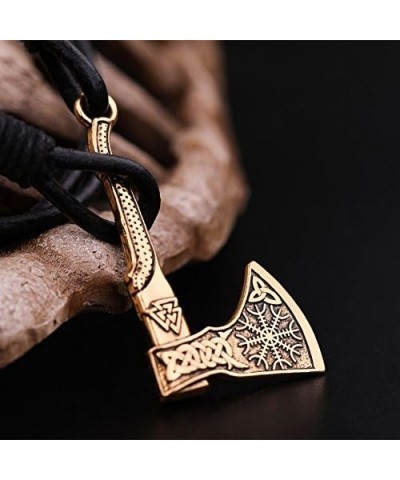 Viking Perun's Axe Helm of Awe Talisman Wrap Anchor Leather Rope Bradied Bracelets style 2 $11.54 Bracelets