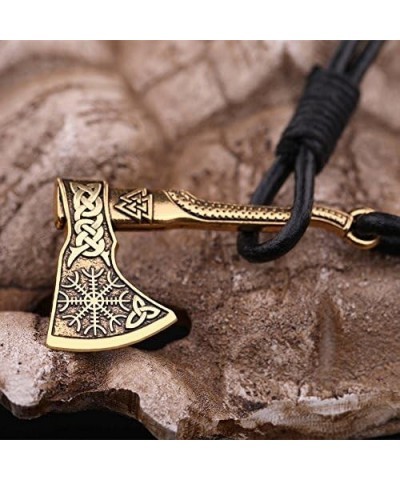 Viking Perun's Axe Helm of Awe Talisman Wrap Anchor Leather Rope Bradied Bracelets style 2 $11.54 Bracelets