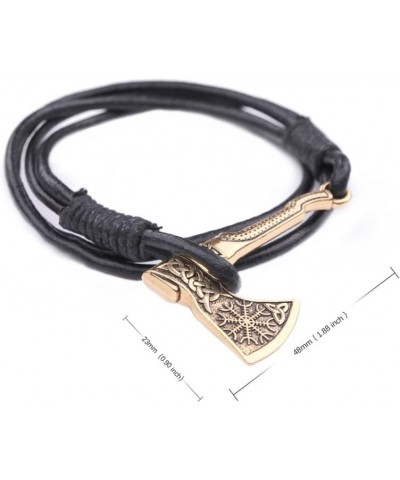 Viking Perun's Axe Helm of Awe Talisman Wrap Anchor Leather Rope Bradied Bracelets style 2 $11.54 Bracelets