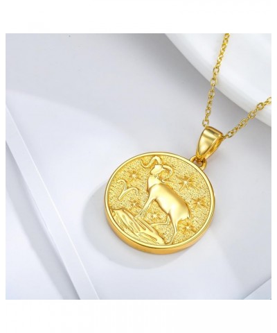 925 Sterling Silver Constellation Necklaces Horoscope Medallion Coin Disc Charm Dainty Celestial Astrology Jewelry for Women ...