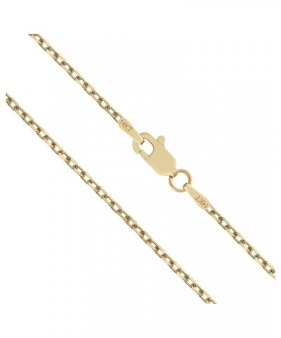 14K Solid Yellow Gold Cable Chain Necklace 1mm - 16 Inches $45.48 Necklaces