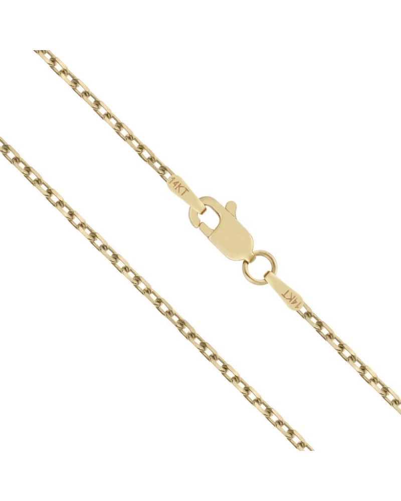 14K Solid Yellow Gold Cable Chain Necklace 1mm - 16 Inches $45.48 Necklaces