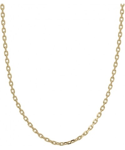 14K Solid Yellow Gold Cable Chain Necklace 1mm - 16 Inches $45.48 Necklaces