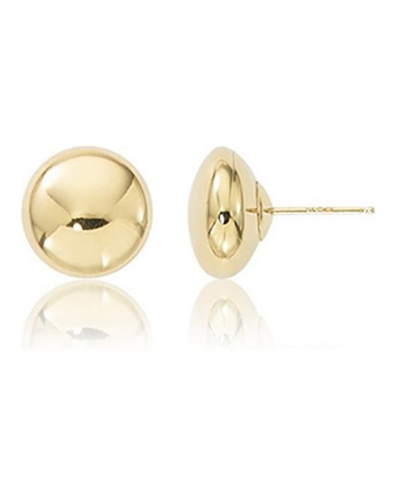 14K Yellow Gold Flat Button Ball Earring from 3mm to 10mm 7MM $32.78 Earrings