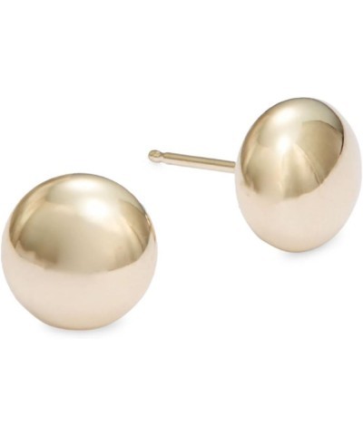 14K Yellow Gold Flat Button Ball Earring from 3mm to 10mm 7MM $32.78 Earrings