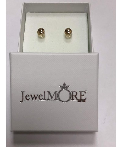 14K Yellow Gold Flat Button Ball Earring from 3mm to 10mm 7MM $32.78 Earrings