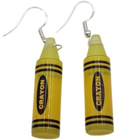 Crayon Earrings Set for Women Girls | Creative Art | Teachers Appreciation Lemon Yellow $9.24 Earrings