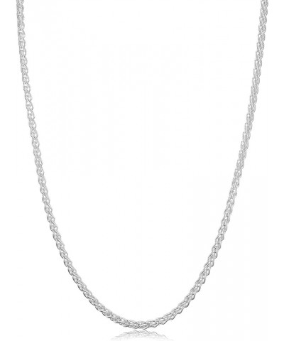 925 Sterling Silver Round Wheat Chain Necklace (1 mm, 1.5 mm, 2 mm or 2.6 mm) | Made in Italy 30 inch 2.6 mm wide $9.97 Neckl...