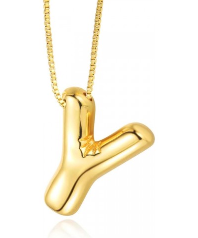 Womens Fashion Initial Necklace, Dainty Letter Necklace Gold Pendant Necklace for Women Girls Trendy Y Gold $7.94 Necklaces