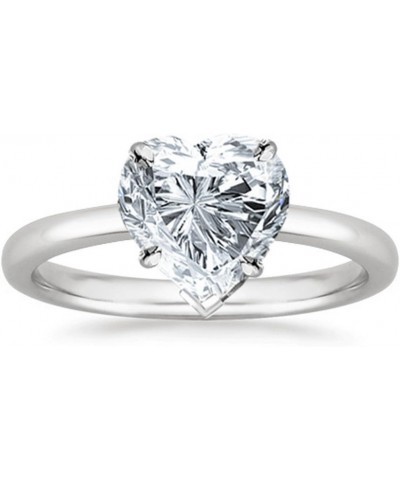 0.75 3/4 Ct GIA Certified Heart Cut Solitaire Diamond Engagement Ring 14K White Gold (J Color SI1-SI2 Clarity) White Gold $56...